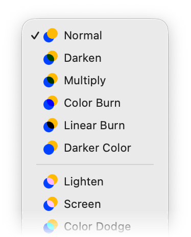 Acorn's new blend mode icons